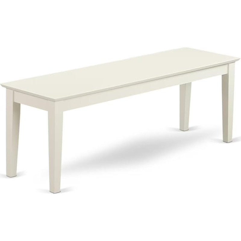 East West Furniture CAB-LWH-W Capri Bench Linen White