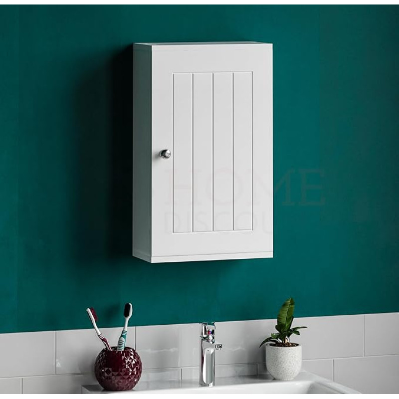 Bath Vida Priano Wall Mounted Cabinet with Door Bathroom Bathroom Storage White