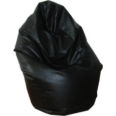 Beanbag Faux Leather Seat Footrest Pouffe for adults and kids (Black)