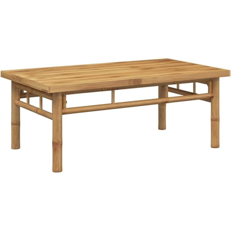 vidaXL Coffee Table, Side Table with Slatted Design, Coffee Table for Living Room, Patio, Garden, Sofa Table, Tea Table, Modern, Bamboo