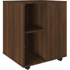 vidaXL Rolling Cabinet with Lots of Storage Space, Filing Cabinet with Wheels, Office Cabinet, Brown Oak Look, Wood Material