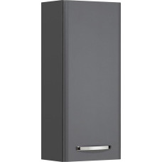 Pelipal Quickset 327 Bathroom Wall Cabinet in Anthracite High Gloss, 30 cm Wide, Bathroom Wall Cabinet with 1 Door and 2 Shelves