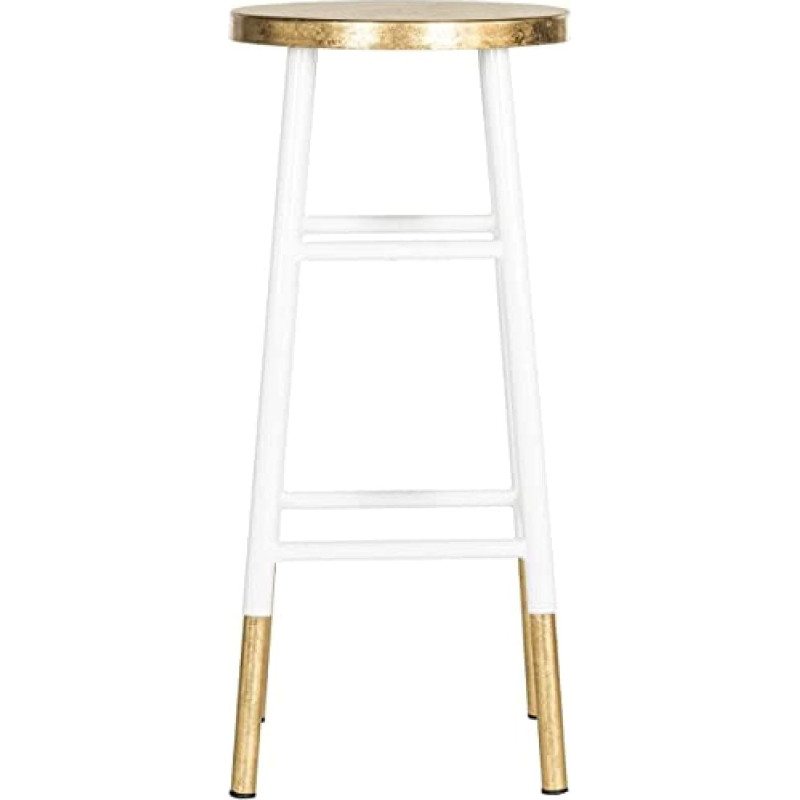 SAFAVIEH Glam Bar & Counter Stool, White and Gold