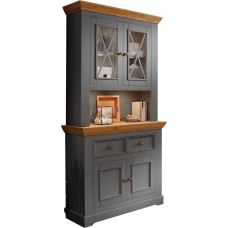 Woodroom Buffet in Solid Pine Grey Sideboard (W x H x D) 109 x 214 x 42 cm