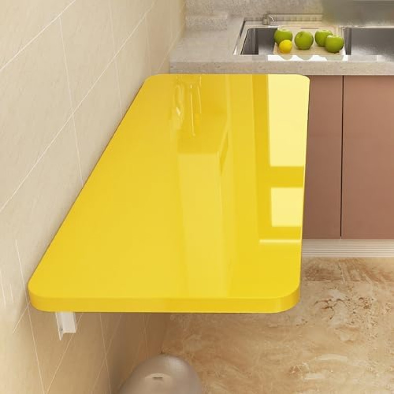 Platzsparende Wand-Klapp-Werkbank & Drop-Leaf-Tisch - Einfach zu montierender Holztisch für Küche, Arbeitszimmer, Wäsche, Balkon - Vielseitige und stilvolle Lösung