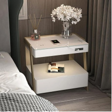 KKBSTR Intelligent Bedside Table with Drawers Wireless Charging Two Speakers Induction Light