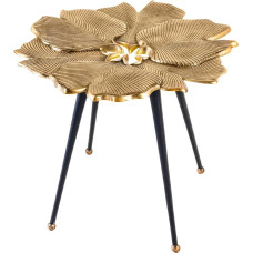 riess-ambiente.de Decorative Side Table Ginkgo Leafs 55 cm Gold Handmade Metal