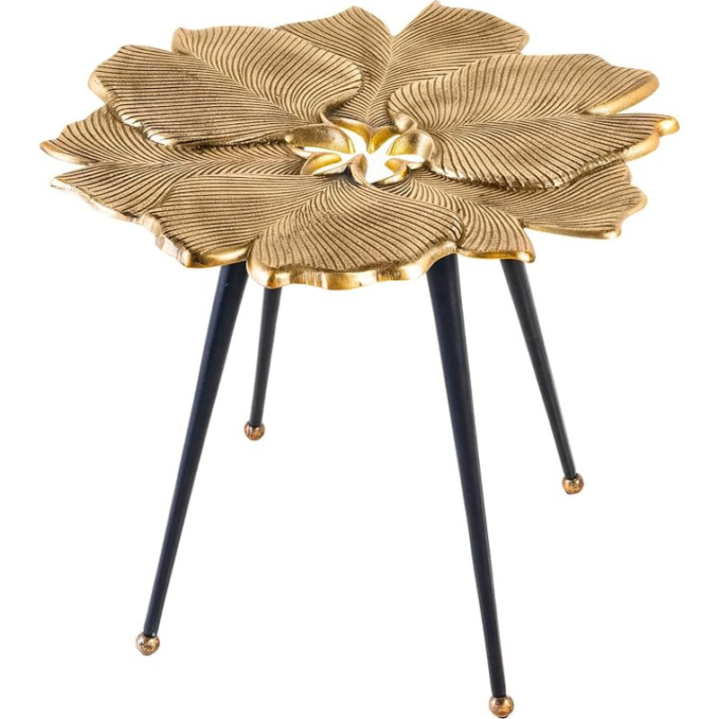 riess-ambiente.de Decorative Side Table Ginkgo Leafs 55 cm Gold Handmade Metal