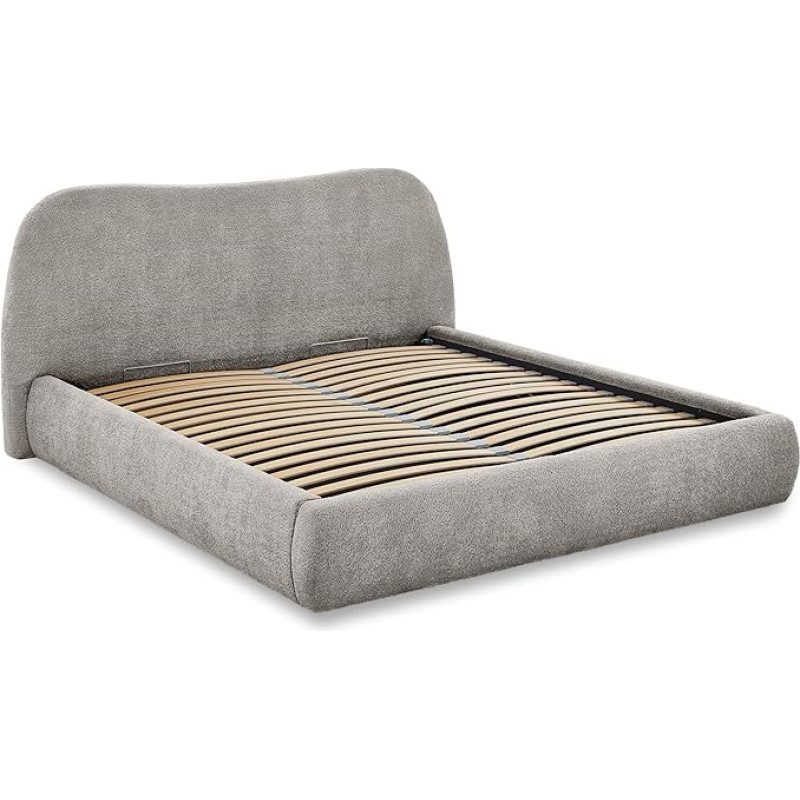 Atlantic Home Collection Sophie Upholstered Bed Storage Bed Frame with Spring Wood Slatted Base and Gas Pressure Support