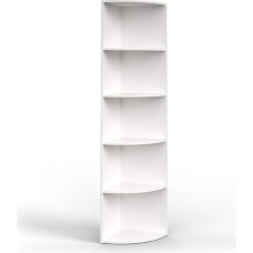 Vicco Ecki Wall Shelf, Standing Bookcase, White, 40 x 180 cm