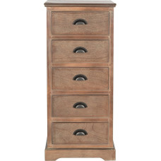 SAFA Livestock Chest of Drawers with 5 Drawers, Wooden, Mocha, 43 x 33 x 104.14 cm)