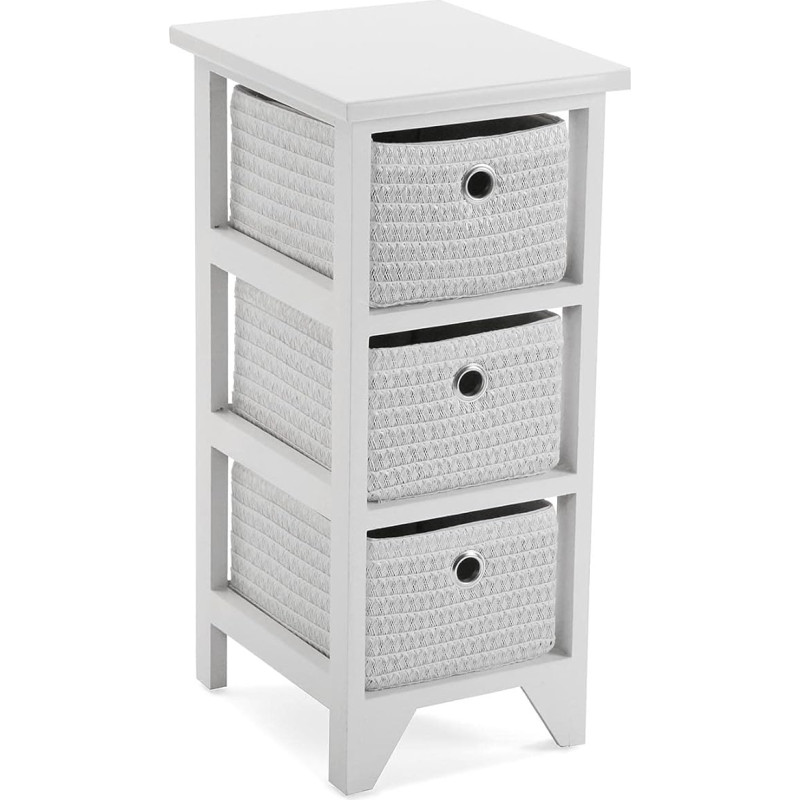 Versa - bathroom chest with 3 white baskets