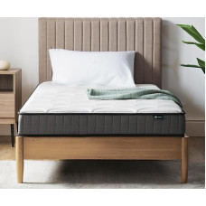 Zinus Hybrid Memory Foam Mattress, White, Single