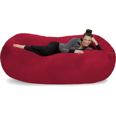 Sofa Sack - Plush Bean Bag Sofas with Super Soft Microsuede Cover - XL Memory Foam Filled Loungers for Kids Adults Couples - Jumbo Bean Bag Furniture - Cinnabar 20cm