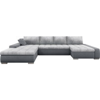 Mirjan24 Caro Premium Corner Sofa, U-Shape Couch, Corner Couch with Bed Box and Sleep Function, Couch Set, Upholstered Corner Sofa Bed for Living Room, Living Room Landscape (Otusso 04 + Sorriso 04 +