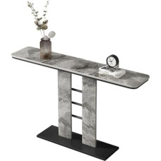 Stilvoller schwarzer Akzenttisch für Eingangsbereich, Konsole und Flur – 120 cm Sofatisch, dekorative Möbel für das Wohnzimmer, Moderne Konsolentische für den Flur