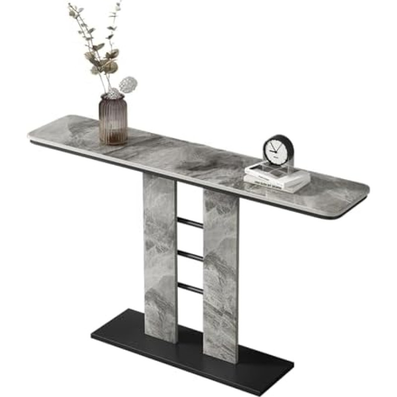Stilvoller schwarzer Akzenttisch für Eingangsbereich, Konsole und Flur – 120 cm Sofatisch, dekorative Möbel für das Wohnzimmer, Moderne Konsolentische für den Flur