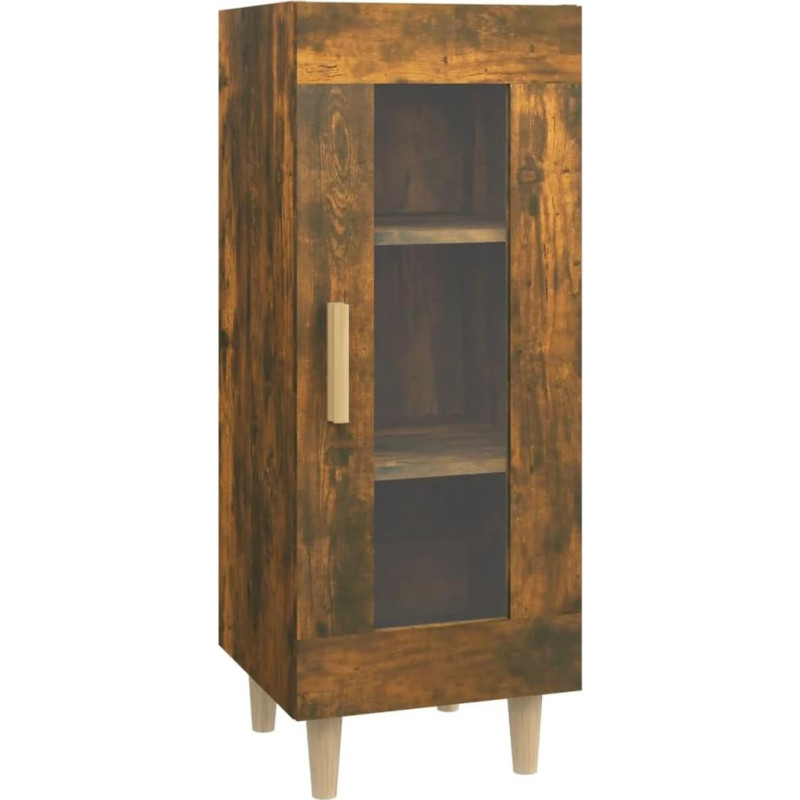 vidaXL Sideboard Chest of Drawers Multi-Purpose Cabinet Standing Cabinet Living Room Smoked Oak 34.5 x 34 x 90 cm Wood Material