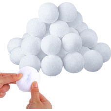 Gukasxi Pack of 30 6 cm kunstlik lumepallid lastele Indoor lumepallid Jõulud Snow Ball White Snowballs for Crafts Soft Plush Snowballs for Winter Christmas Decoration (Pehmed pluusist lumepallid talvise jõulukaunistuse jaoks)