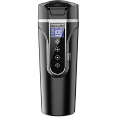 VISLONE Vehicle Heated Water Cup Kettle Heat Protection 12.0V Car 24V Truck Household Vehicle Water Heater Small Electrical Appliances LCD Display Kettle