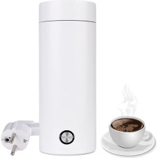 Vegena Small Portable 400 ml Travel Electric Kettle, Mini Electric Kettle with Automatic Shut-Off, 5 Minutes Quick Cooking for Tea, Milk, Coffee, White