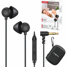 Hearprotek 2 Pairs of Sleep Earphones, Soft Comfortable In-Ear Headphones with Microphone, Low Profile Headphones with Noise Cancelling for Sleeping on the Side, Snoring, Mediation and Relaxation