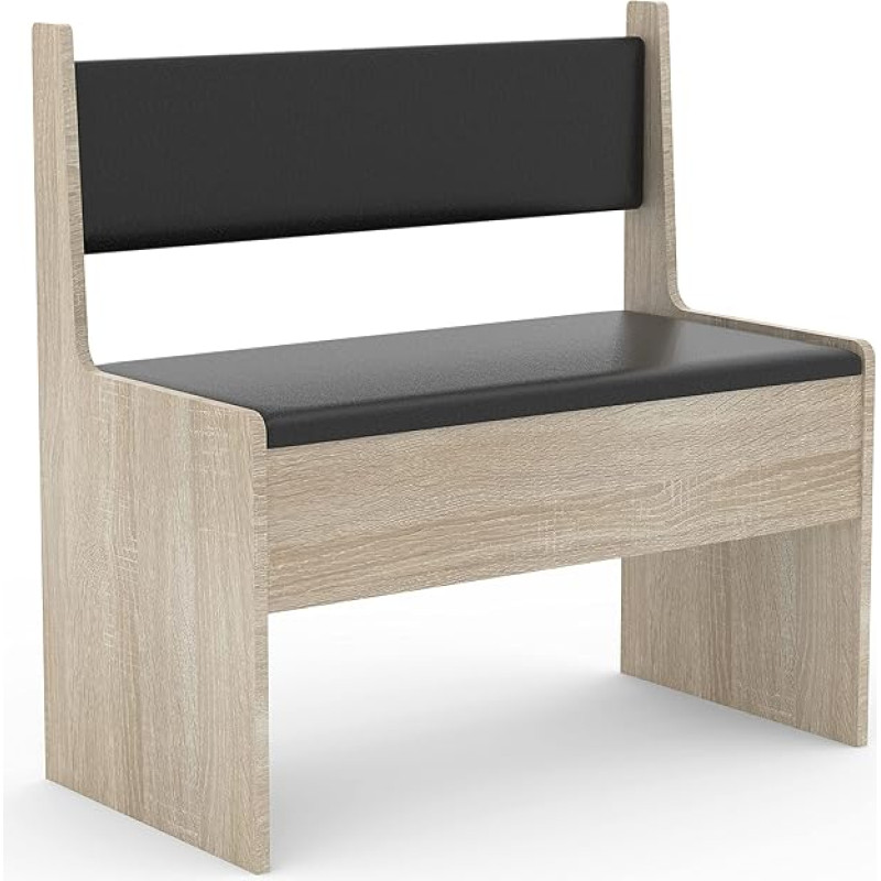 VCM Wooden Corner Bench Seat for Dining Table | Bench with Chest | Esal Dimensions H 80 x W 80 x D 42 cm