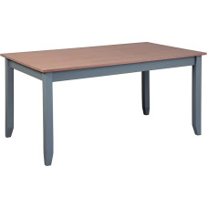 Inter Link - Dining Room Table - Kitchen Table - Solid Pine Wood - Country House Style - Grey Sepia Brown - 160 x 90 cm - Luzerna 1.1