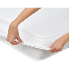 Mattress Protector 140 x 200 cm Waterproof, Anti-Dust Mite Mattress Cover, Breathable Mattress Topper, Waterproof Mattress Protector Cover, Hygienic Topper, Waterproof Topper
