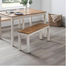 Julian Bowen Coxmoor Bench White and Oak