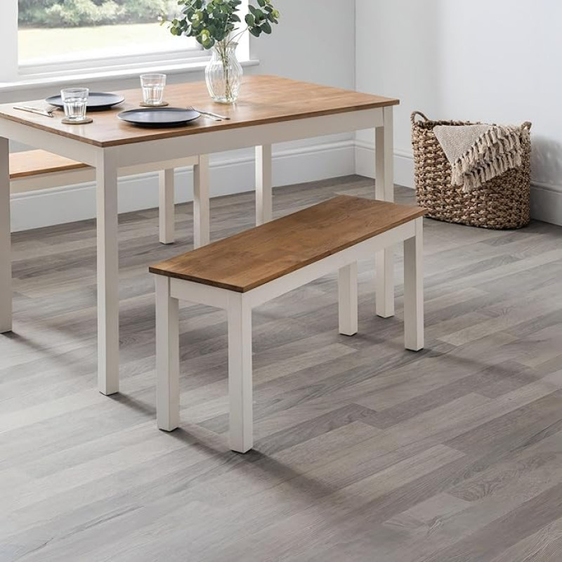 Julian Bowen Coxmoor Bench White and Oak