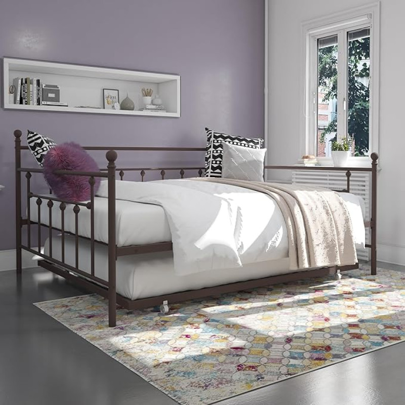 DHP Manila Metal daybed/trundle bed Bronze Double