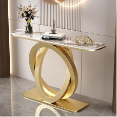 Console Sofa Table Narrow Hallway Foyer Table with Metal Frame Modern Design for Entrance Area, Living Room or Hallway