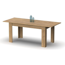 Muebles Pitarch Extendable Dining Table 140-180 cm, Living Room or Kitchen Table for 6 People, Oak Gold, Rectangular, Modern, Elegant, Robust