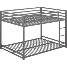 DHP Miles Metal Bunk Bed Silver Double/Double
