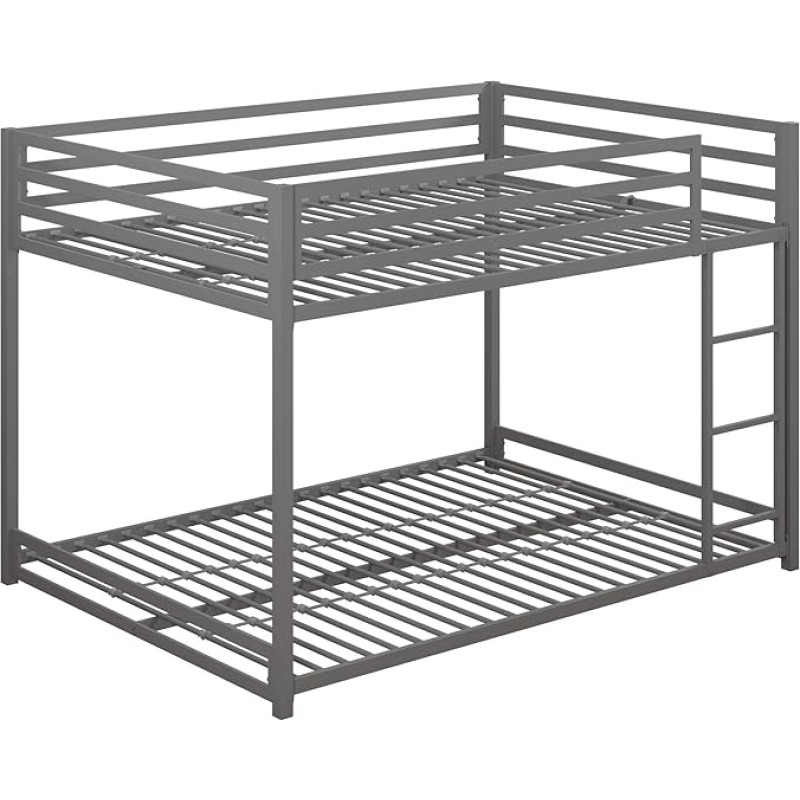DHP Miles Metal Bunk Bed Silver Double/Double