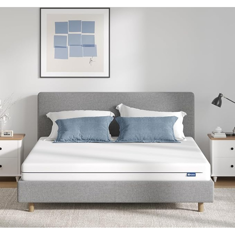 Avenco Matratze 90x200,7- Zonen 2 in 1 Komfortschaummatratze, Härtegrad 3 und 4, Abnehmbarer Stoffbezug，Öko-Tex zertifiziert，Höhe 14 cm