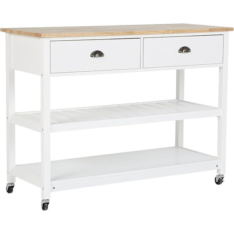 Navarino Large Serving Trolley Country House Style White
