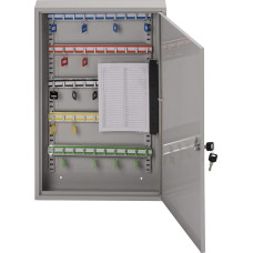 Burg-Wächter Sterling KC50H Single Door Key Cabinet with 50 Hooks - Grey