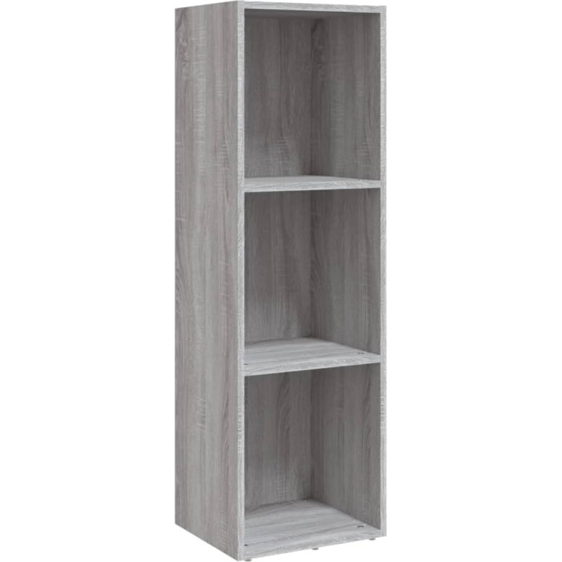vidaXL Bookcase, TV Cabinet with Lots of Storage Space, Shelf for Living Room, Bookcase, TV Cabinet, TV Table, Grey Sonoma Wood Material