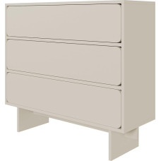 Selsey Wuwu Chest of Drawers 3 Drawers 101 cm Cupboard Drawer Cabinet Push to Open Grey Beige