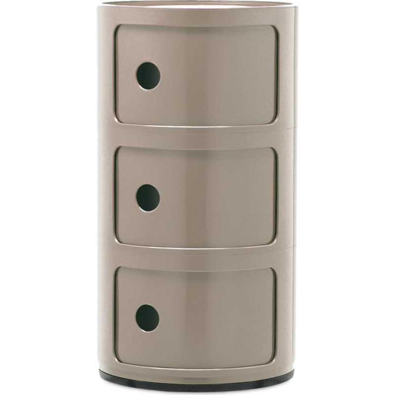 Kartell Componibili, 3-compartment container, taupe