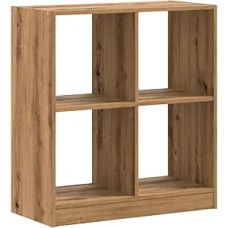 vidaXL Bookcase, Standing Shelf with 4 Compartments, Cube Shelf for Living Room, Office, Room Divider, Wall Shelf, Office Shelf, Artisan Oak Wood Material