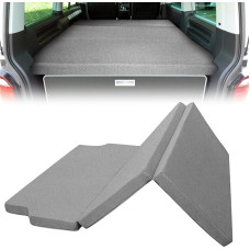 Opaltool Folding Mattress Replacement for VW T4 T5 T6 T6.1 Multivan California Beach Caravelle Transporter, 148 x 185 x 8 cm Camping Mattress with Zip and Washable Cover for Travel and Camping