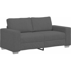 vidaXL Two Seater Sofa Dark Grey 140cm Corduroy Fabric Two Seater Sofa Sofa Padded Sofa 2 Seater Sofa Couch Upholstered Sofa Lounge Sofa