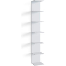 Vicco Paolo Wall Shelf White with 6 Open Compartments - 30 x 190 x 28 cm Made of Chipboard - Bookcase Perfect for Children's Room, Practically Organised - for Quick Access