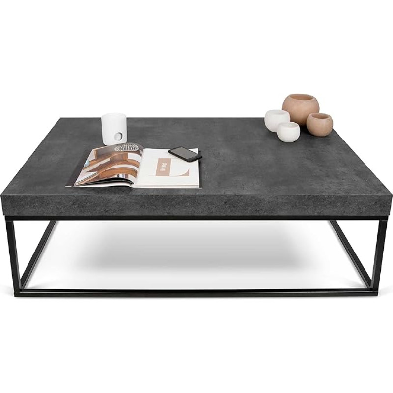 TEMAHOME Petra 120 Coffee Table/Coffee Table, 120 x 75 x 38 cm, Black