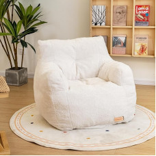 Cvortll Bean Bag Chair with Filling, Bean Bag Sofa with Tufted Soft Filled Filling, Fluffy and Lazy Sofa, Comfortable Cozy Bean Bag Chairs with Memory Foam for Dorm, Apartment,