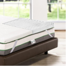 Bedshire Single 80 x 190 cm Memory Foam Topper Height 6 cm with Removable Cover Orthopaedic