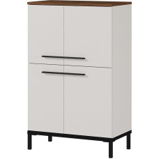 Froschkönig24 Germania GW-Yonkers 2643-573 Chest of Drawers in Cashmere / Walnut Nb. with Four Doors 60 x 97 x 34 cm (W x H x D)